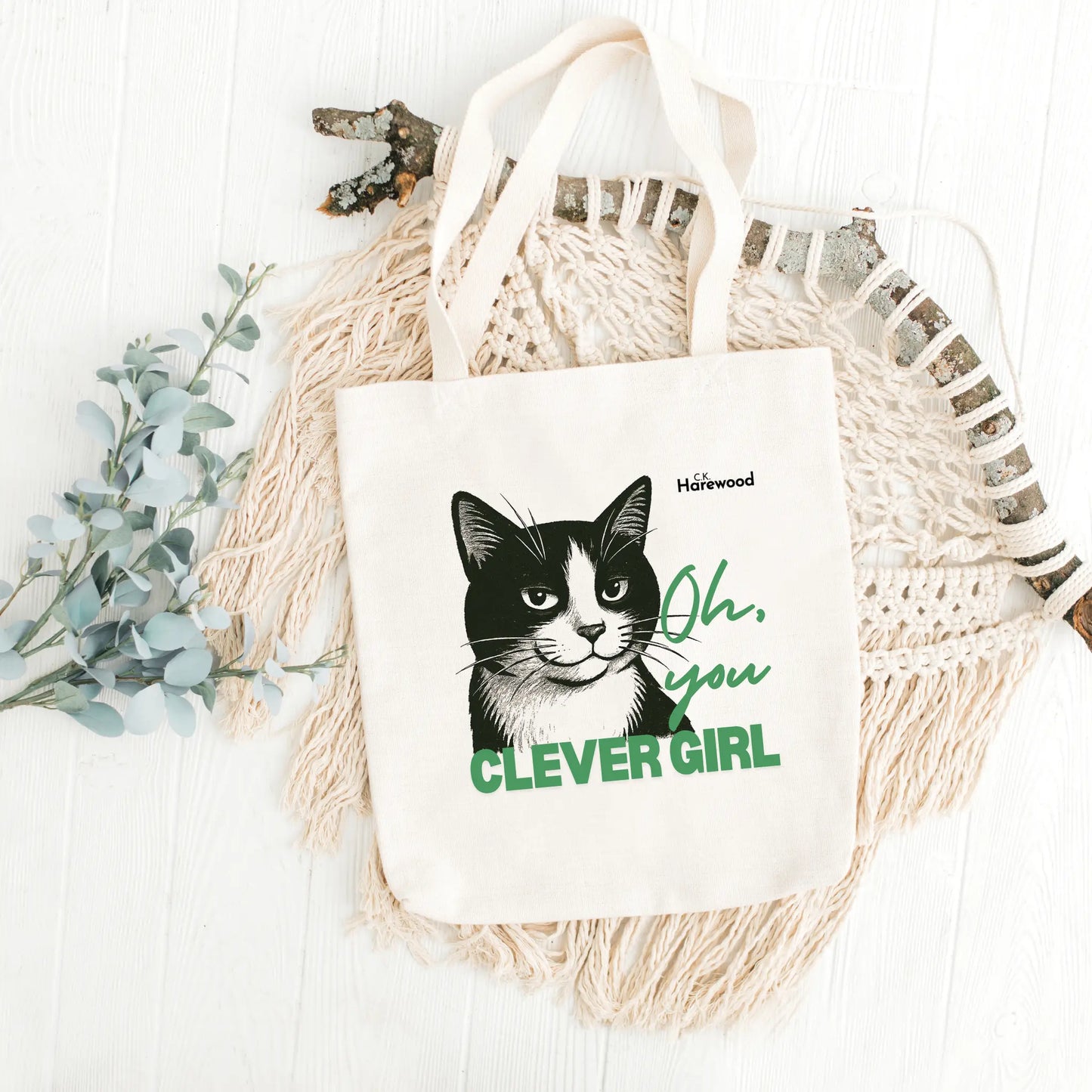 Oh, You Clever Girl Tote Bag