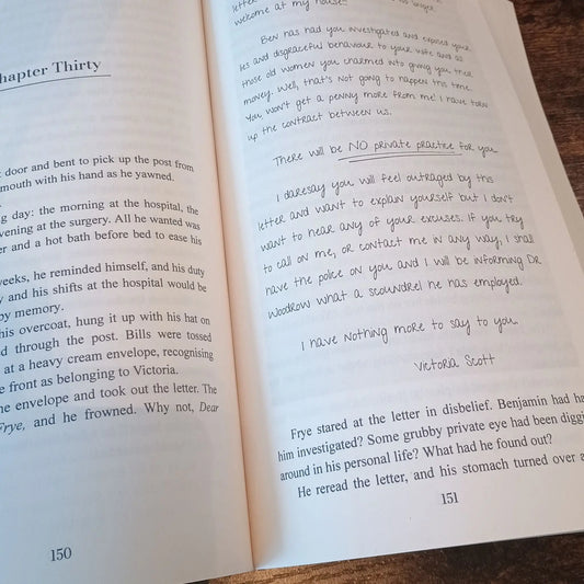Screenshot of paperback letter from Victoria