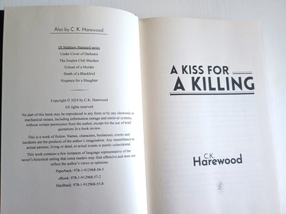 A Kiss for a Killing Murder Mystery and Suspense Thriller Interior