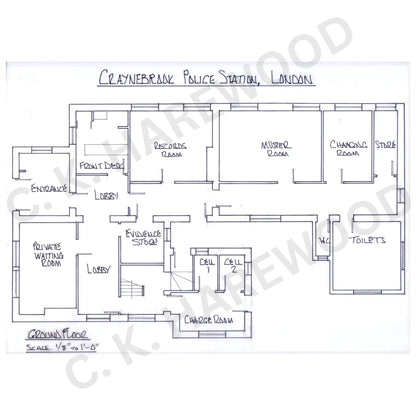 Craynebrook Police Station, Ground Floor Plan (Digital Download)
