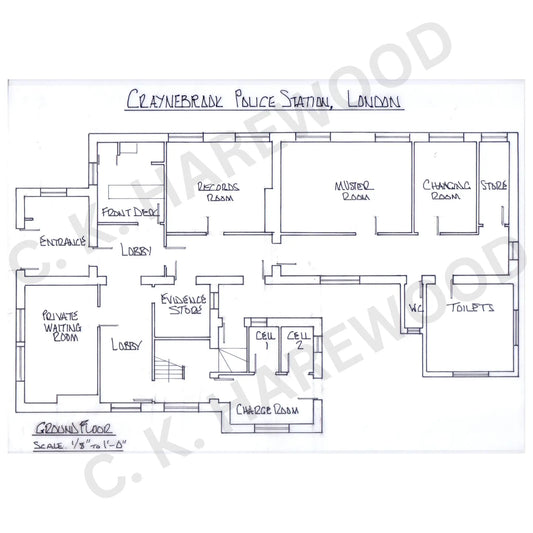 Craynebrook Police Station Floor Plan Bundle (Digital Download)
