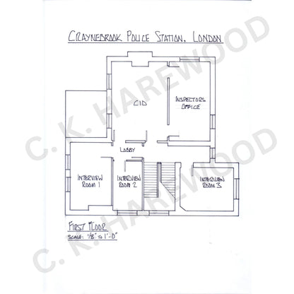 Craynebrook Police Station, 1st Floor Plan (Digital Download)