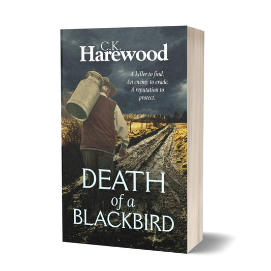 Book cover of 'Death of a Blackbird' by C.K. Harewood on a white background