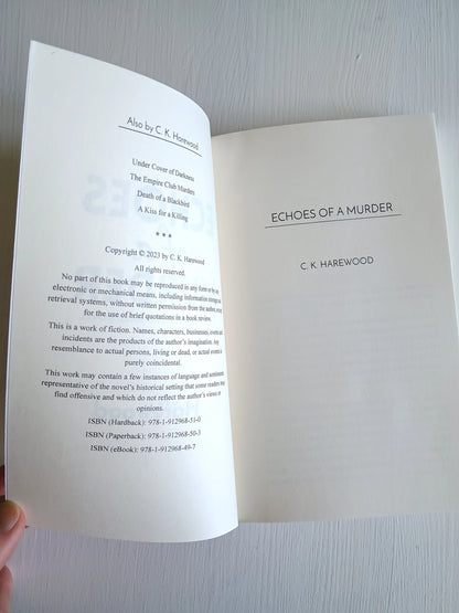 Echoes of a Murder Interior First Pages