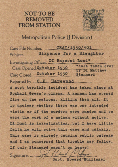 Sixpence for a Slaughter | Bookmark