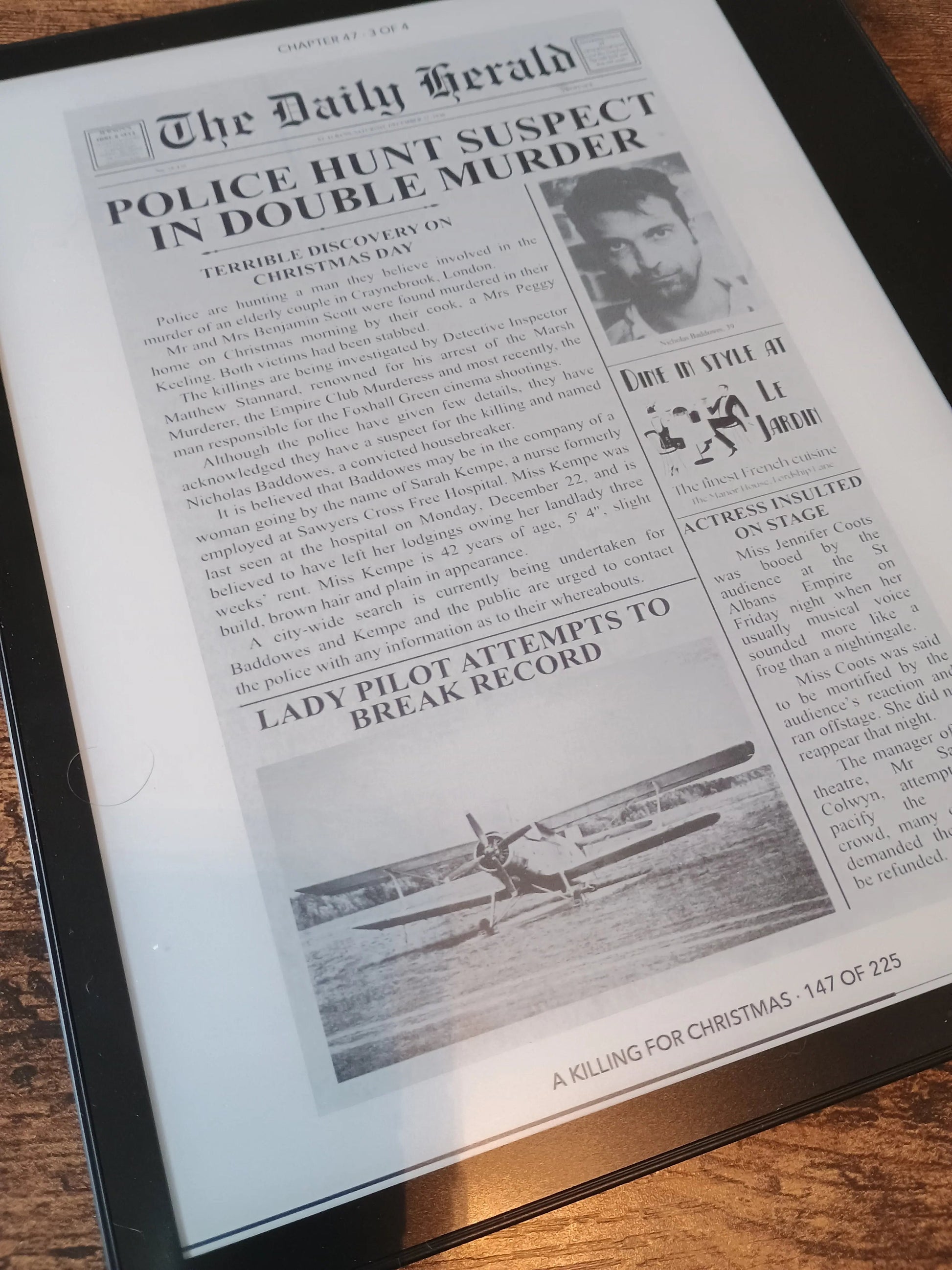 Newspaper front page